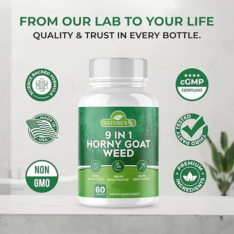 EPN Supplements - Nature’s RX | Aumente o Tamanho com as Melhores Pílulas de Suplemento para Homens | Rápido e Eficiente | Fórmula #1 | 100% Natural