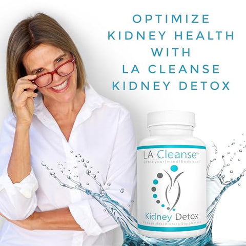 LA Cleanse - Suplemento de Suporte Renal – 60 Cápsulas – 200 mg Extrato de Cranberry com Raiz de Astragalus, Pó de Folha de Uva Ursi
