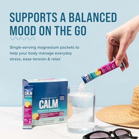 Calm – Suplemento de Citrato de Magnésio em Pó para Bebida Anti-Estresse – Sem Glúten, Vegano – 100g - Natural Vitality