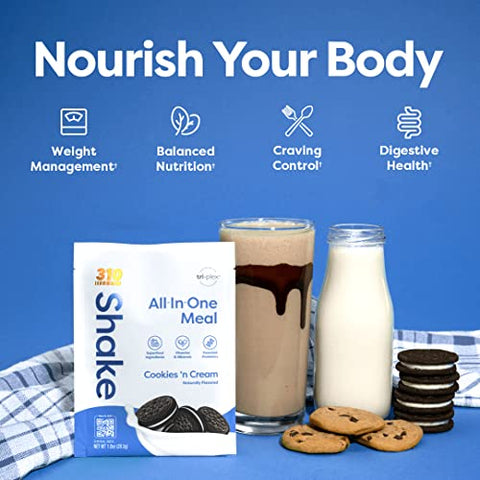 Shake Substituto de Refeição All In One – Mistura Vegana de Superfoods Rica em Fibras – Adoçantes Naturais – Shake Low Carb, Keto - 310 Nutrition