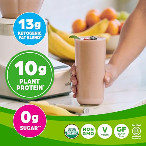 Chocolate – Pó Proteico Vegano Keto Orgânico, 10g Proteína à Base de Plantas, 0g Açúcar*, Abacate - Orgain