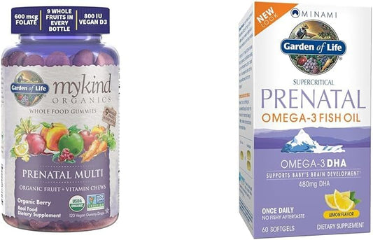 Organics Gomas Pré-Natais Multivitamínicas com Vitamina D3, B6, B12, C – 60 gomas - Garden of Life