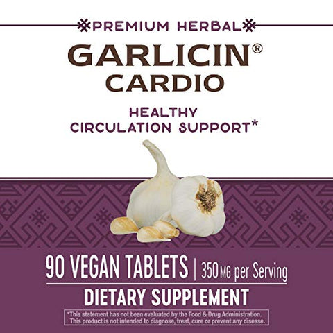 Nature's Way - Nature’s Way Garlicin Cardio Premium Herbal Suporte à Circulação Saudável 350 mg por Porção 90 Comprimidos