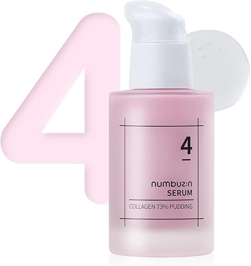 numbuzin - Numbuzin No.4 Colágeno 73%% Soro Pudim | Cuidado com Rugas, Pele Opaca e Envelhecida, Elastina, Ácido Hialurônico, Niacinamida | Cuidados com a Pele Coreanos para o Rosto, 50 ml