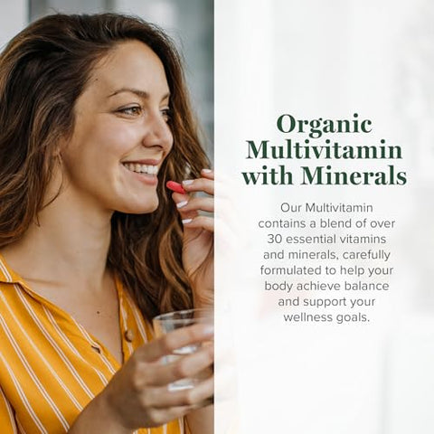 Global Healing Center - Global Healing Multivitamínico Orgânico USDA para Mulheres e Homens – Vitaminas Incluem A, C, D, E, K | Marca Global Healing