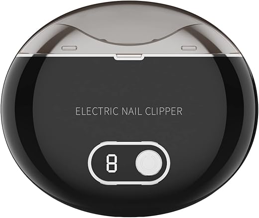 ksoia - Cortador de Unhas Automático Elétrico Recarregável – Aparador de Unhas Automático com Segurança, Lixa e Tesoura de Unhas – Presente para Cuidadores, Adultos e Crianças