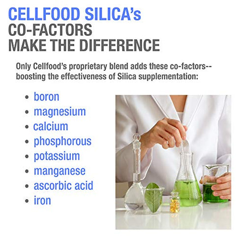 Essential Silica Fórmula Anti-Envelhecimento, 118 ml – Suporta ossos saudáveis, articulações, cabelos, pele, unhas e dentes - Cellfood
