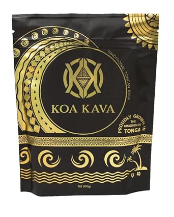 Kava em Pó – 1 Libra de Raiz Nobre de Kava Tongan em Saquinho Pouni ONO, Chá de Kava Vava’u - Koa Kava