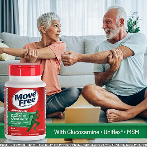 Advanced Glucosamina Condroitina MSM Suporte Articular, Melhora Mobilidade Conforto Força Flexibilidade – Marca Move Free - Move Free
