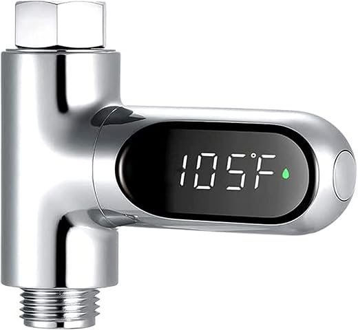 KAMEISHI - Termômetro de Chuveiro LED Digital de Segunda Geração para Banho de Bebê em Fahrenheit Celsius com Display Giratório 360° para Casa Banheiro Cozinha k2