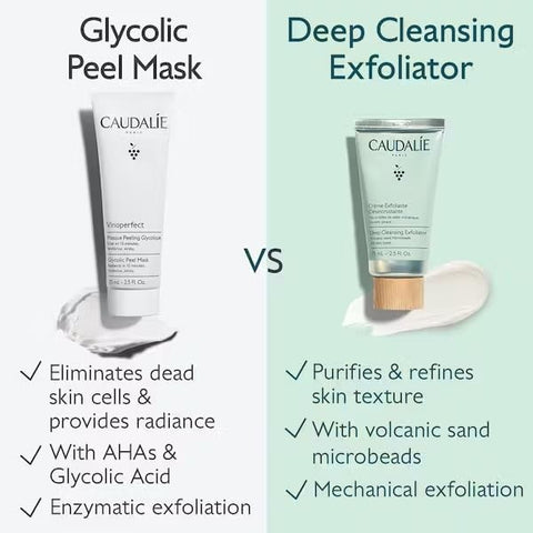 Caudalie Vinoperfect Máscara Peel Glycolic e AHAs, Radiância em 10 minutos, 75 ml