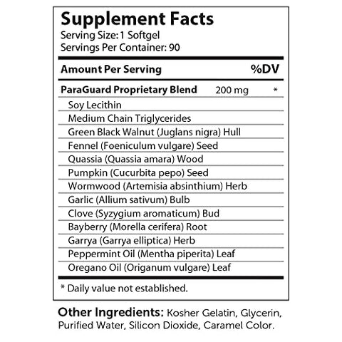 Cápsulas Softgel ParaGuard Cleanse – Suplemento Detox para a Saúde Intestinal – Fórmula com Artemísia, Alho, Semente de Abóbora e Cravo - Zahler