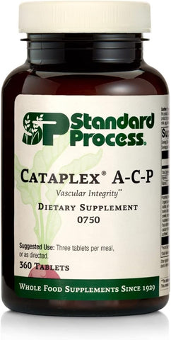 Standard Process Inc. - Cataplex A-C-P da Standard Process: Saúde do Coração, Gengivas, Suporte Imunológico e Vascular com Vitamina C, Citrato de Magnésio, Levedura Nutricional, Vitamina A, Reishi – 60 cápsulas
