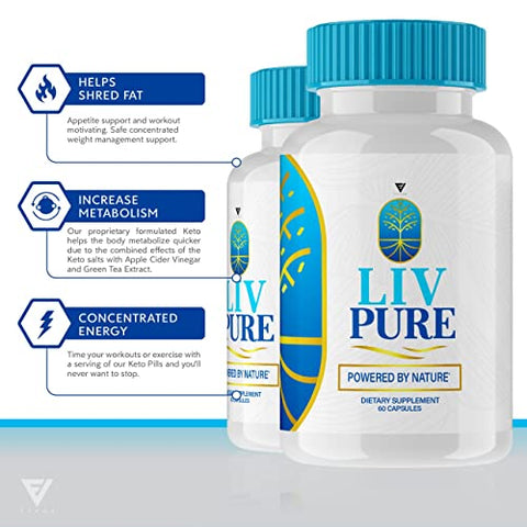 LivPure Cápsulas Desintoxicação do Fígado Perda de Peso, Suplemento LivPure – Produto de Limpeza do Fígado, Suplementos para Saúde Liv Pur, Avaliações de Hidratação da Dieta LivPure - Fyvus