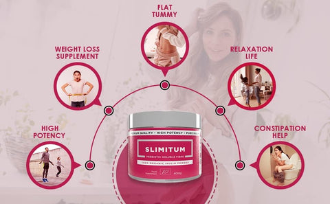 NUTRIISH - SLIMITUM Pó Orgânico de Inulina (Agave) – 01 Embalagem Fibra Prebiótica de Inulina para Saúde do Cólon e Intestino, Qualidade Premium, Suporte Intestinal – 400g