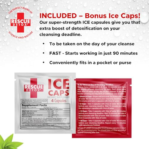 Kit 5 Dias – 72 Cápsulas | Limpeza Completa do Corpo com Bônus de Cápsulas Instantâneas ICE - Rescue Detox