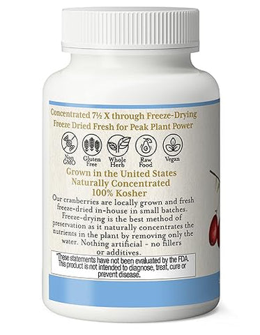 Cranberry Fresco Congelado e Desidratado | Suporte ao Trato Urinário | 90 CT (300 mg) | Não-OGM - ECLECTIC INSTITUTE