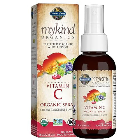 Dr. Formulated Probióticos 50 Bilhões UFC 16 Cepas para Mulheres, Spray de Vitamina C Orgânica para Crianças - Garden of Life