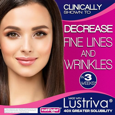 Hair Growth com Lustriva® – Crescimento Capilar Comprovado Clinicamente em 3 Semanas, Reduz Rugas e Linhas Finas, com Biotina, Silício e Arginina, 60g - InstaRelief