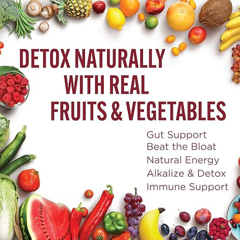 Super Cleanse: Pó para Bebida Detox de Suco de 34 Frutas e Vegetais com Aloe, Promove Desintoxicação Natural e Saúde Digestiva, 14g - COUNTRY FARMS