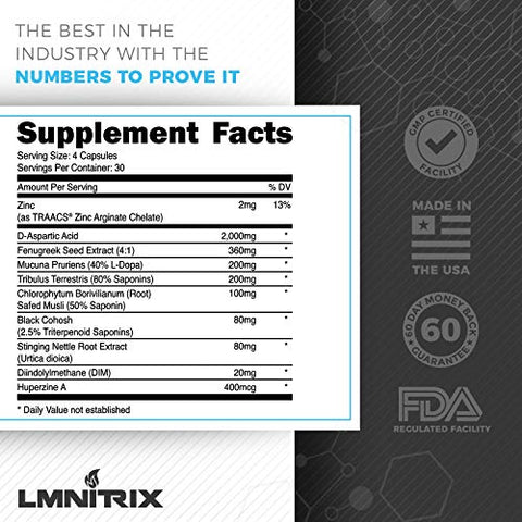 LMNITRIX - Spartn – Impulsionador de Testosterona para Homens | Aumente sua Energia e Desempenho Masculino