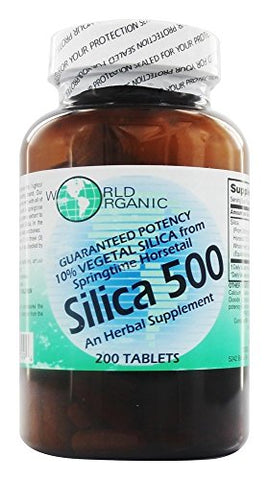 s Silica 500mg Tabs 200 – Suplemento de Sílica para Cabelos e Unhas Fortes | Comprar Online - World Organic