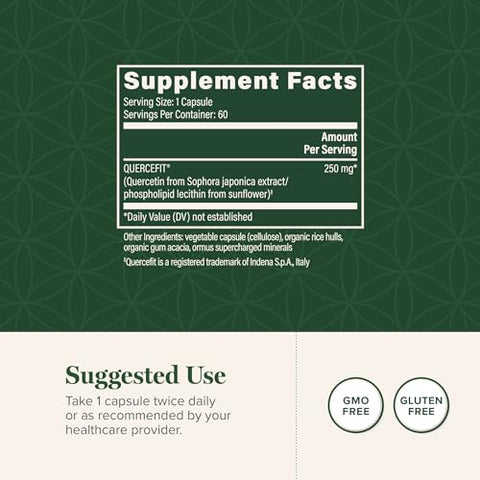Global Healing Center - Global Healing Quercetin 250mg – Suporte ao Sistema Imunológico e Saúde Respiratória
