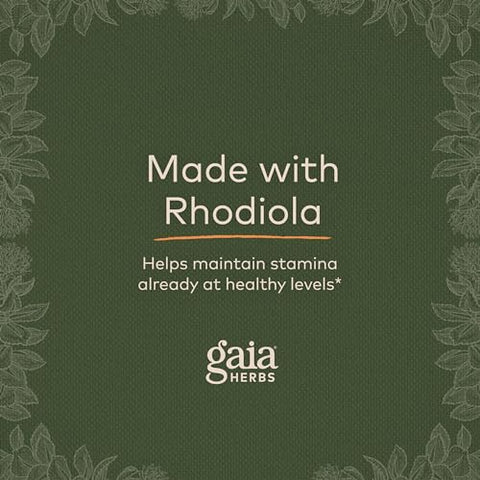 Rhodiola Rosea – Suplemento de Suporte ao Estresse Tradicionalmente para Apoiar Resistência e Resistência Saudáveis – com Extrato de Raiz de Rhodiola Siberiana – 60 ml Líquido Vegano - Gaia Herbs