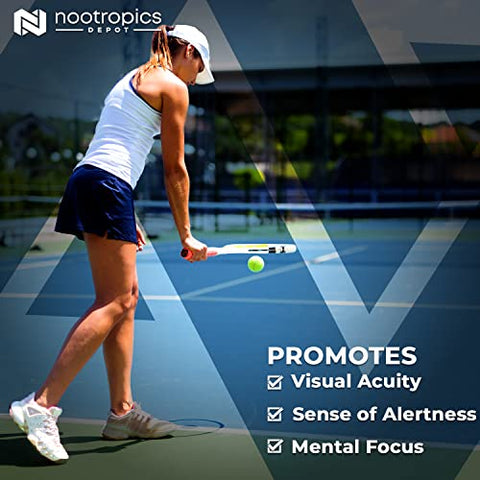 Cápsulas de Cafeína e L-Teanina | 60 Unidades | Contém 200mg de Cafeína e 100mg de L-Teanina | Suplemento Natural | Estimulante de Energia | Foco Mental - Nootropics Depot