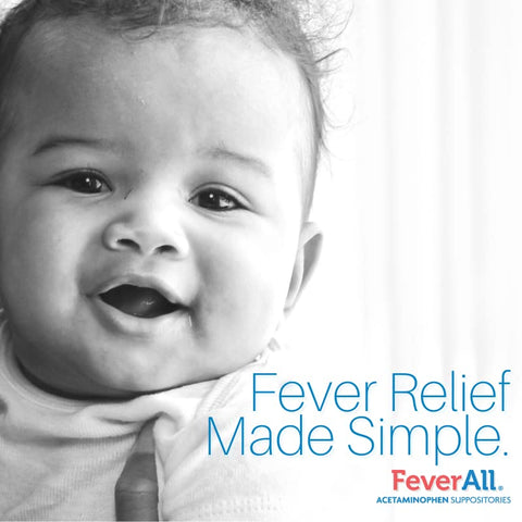 Feverall - FeverAll Supositórios Infantis de Acetaminofeno 6 Supositórios Retais 80mg cada (Pacote com 3)