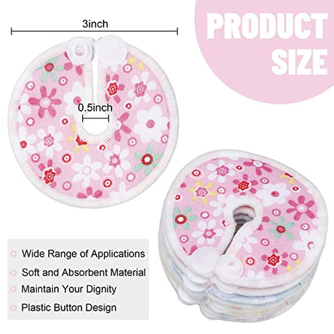 Sosation - 32 Peças Almofadas de G Tube Suporte Algodão para Suporte de Alimentação Capas de Botão G Tube Abdominal Suprimentos Reutilizáveis para Tubo de Alimentação Macio Capas G Tube para Cuidados de Amamentação, 4