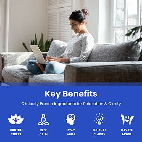 NutraChamps - Calm Gummies | Suplemento de Gomas para o Estresse com Ashwagandha, L-Theanine, GABA, Vitamina B6 | Marca em Destaque