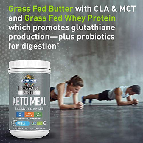 Dr. Formulated Shake em Pó Cetogênico com Manteiga de Vaca Verdadeiramente Alimentada com Grama – 500g - Garden of Life