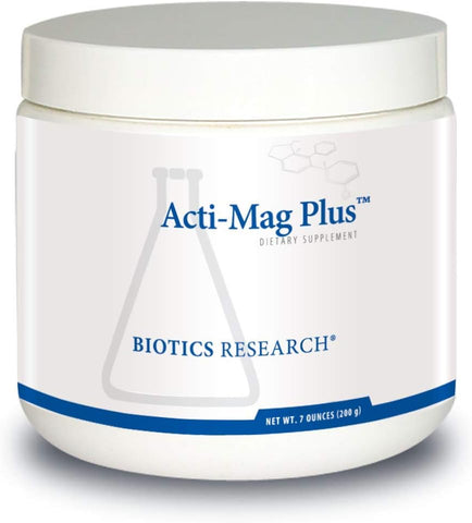 Acti Mag Plus: Fórmula de Magnésio em Pó Altamente Bioabsorvível, 4mg Mg/Porção, Otimiza Resposta ao Estresse, Promove Relaxamento, Níveis de Energia Saudáveis, Muscular - Biotics Research