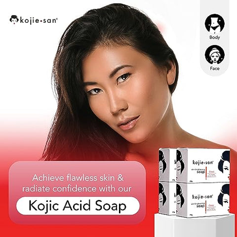 Kojie San - Conjunto de Pincéis Kojie San para Clareamento da Pele – Sabonete Original de Ácido Kójico que Ajuda a Reduzir Manchas Escuras