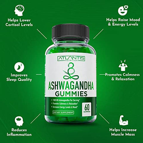 Atlantis Nutrition - Keto ACV Gummies – Perda de Peso Avançada – 90 Gummies + Ashwagandha – 60 Gummies
