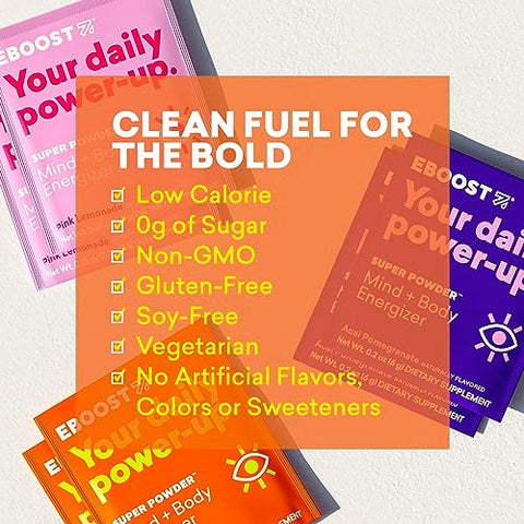 Energy Drink: Energia Natural para o seu Dia a Dia – 250ml, Zero Calorias - EBOOST