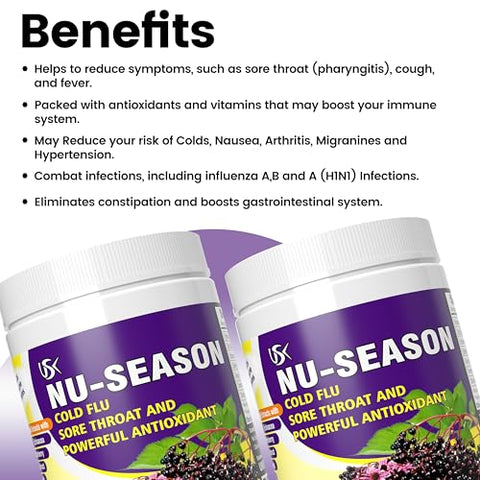 Unitech NU-Season | Suporte Imunológico | Vitamina C, Zinco, Equinácea | 100g - USK