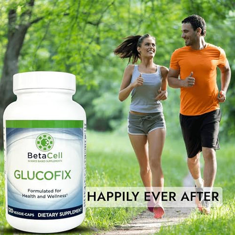 BETACELL - Glucofix – Suplemento de Berberina – Herbal com Canela, Gymnema, Berberina, Melão Amargo e Cúrcuma – 120 Cápsulas