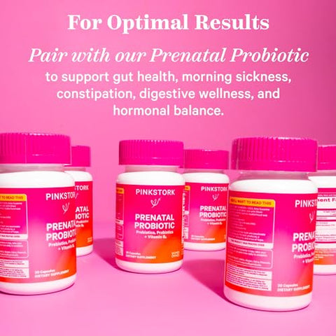 Vitaminas Pré-Natais Premium para Mulheres – 25 Vitaminas com Ingredientes Orgânicos de Alimentos Integrais - Pink Stork
