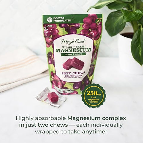 Relax Calm – Suplemento de Magnésio em Gomas Macias com Citrato de Magnésio | 60 g - MegaFood