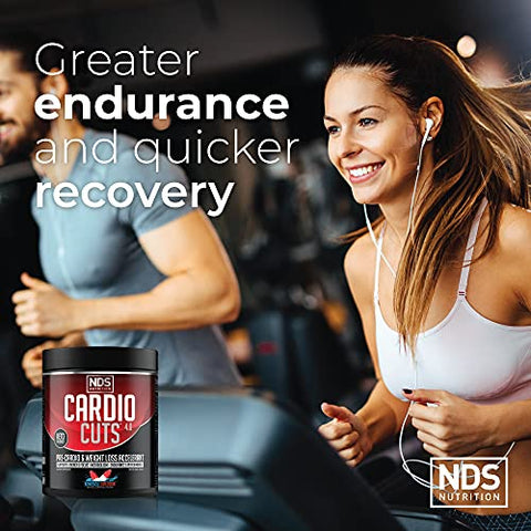Cardio Cuts - NDS Nutrition 4.0 – Fórmula Avançada de Pré-Treino para Perda de Peso e Cardio com L-Carnitina, CLA, MCTs, L-Glutamina e Óleo de Cártamo – Bombsicle (40 Porções)