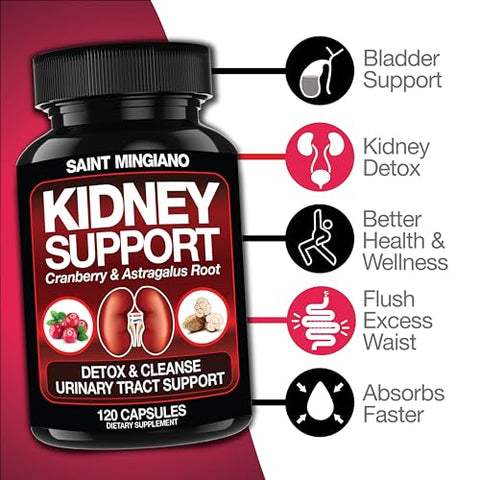 Saint Mingiano - Limpeza e Desintoxicação de Suporte Renal – Detox. Marca: Kidney Support