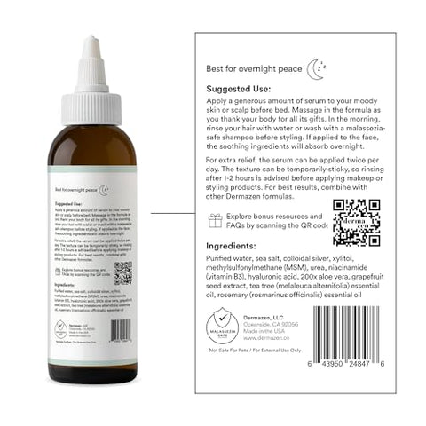 Dermazen - Sérum Calmante Seborreico, Recomendado por Dermatologistas, Para Cabelo, Rosto e Corpo (120ml)