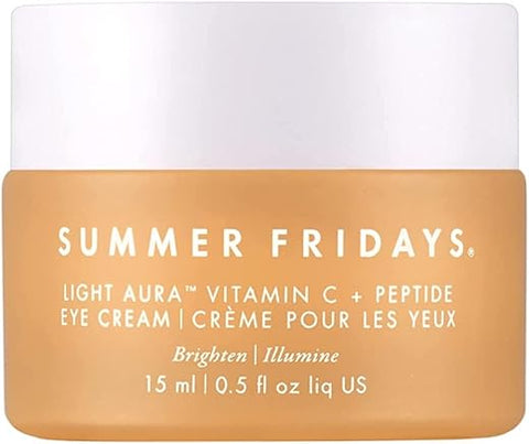 Creme para os Olhos Summer Fridays Light Aura Vitamina C Peptídeo – Clareador e Hidratante para uma Aparência Iluminada (15ml)