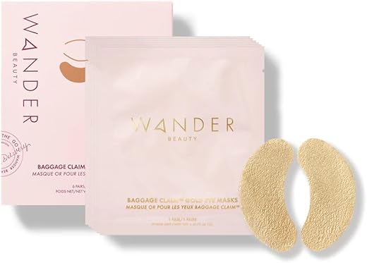 Baggage Claim – Patches de Olhos Dourados para Olheiras e Inchaço – Máscara para Olheiras que Reduz Inchaço - Wander Beauty