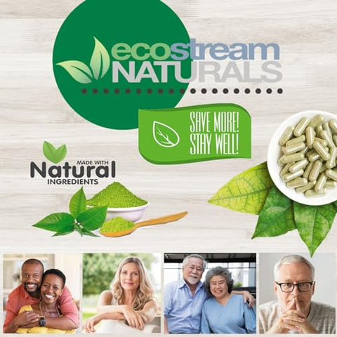 ecostream Naturals - Fórmula 3000 InflamCalm Avançada para Mulheres com Cúrcuma, Curcumina, Enzimas e Boswellia. Vegetariano, Sem Glúten – Embalagem Pode Variar