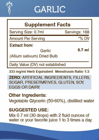 Secrets of the Tribe - Segredos da Tribo Extrato Líquido de Alho sem Álcool, Bulbo de Alho Seco (118 ml)