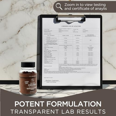 ESSNTLWELLNESS - Gomas de Canela do Ceilão Sem Açúcar, 120 unidades 2.000mg/Porção, Suporte Articular, Antioxidante, Deliciosas Gomas de Torta de Maçã Sem Açúcar, Veganas e Livres de Glúten